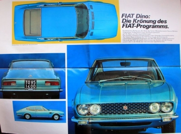 Fiat Dino Coupe Modelprogram 1967 Carbrochure (8385)